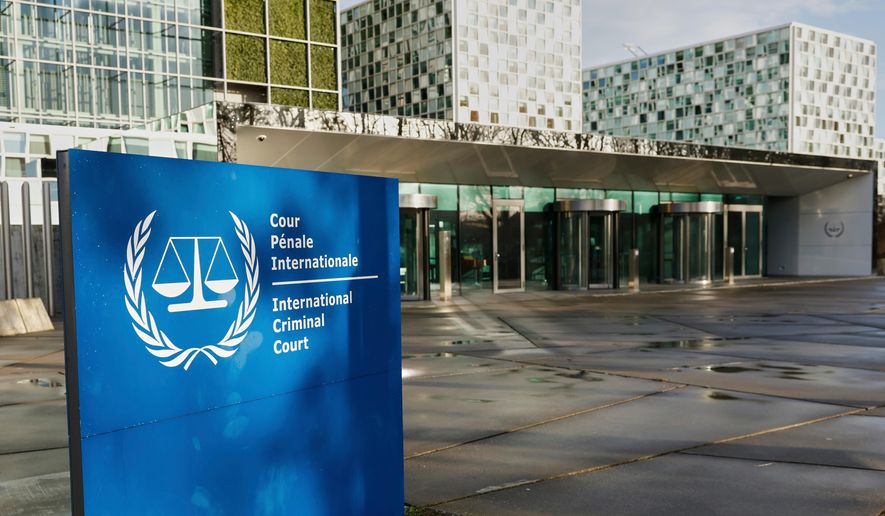 A general view of the exterior of the International Criminal Court is seen in The Hague, Netherlands, March 12, 2025. (AP Photo/Omar Havana, File)
