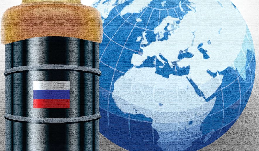 Weaning Europe and the world off Russian energy illustration by Alexander Hunter/The Washington Times