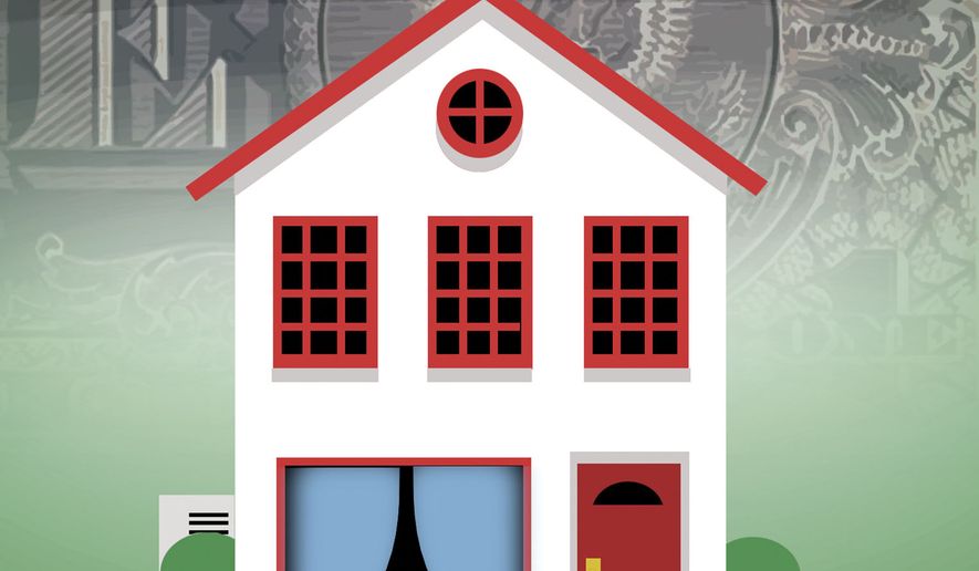 Easy path in the United States of America for affordable housing and homeownership illustration by Alexander Hunter/The Washington Times