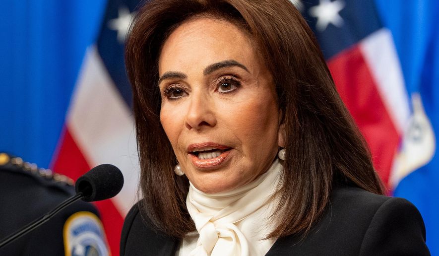 U.S. Attorney Jeanine Pirro speaks during a news conference at the Department of Justice, Thursday, Dec. 4, 2025, in Washington. (AP Photo/Alex Brandon)