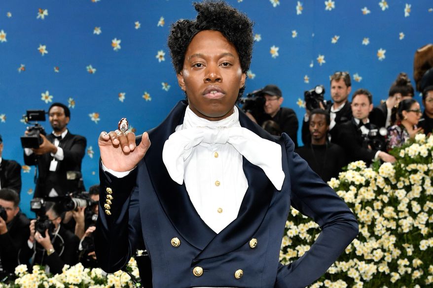 Jeremy O. Harris attends The Metropolitan Museum of Art's Costume Institute benefit gala celebrating the opening of the "Superfine: Tailoring Black Style" exhibition on Monday, May 5, 2025, in New York. (Photo by Evan Agostini/Invision/AP, File)