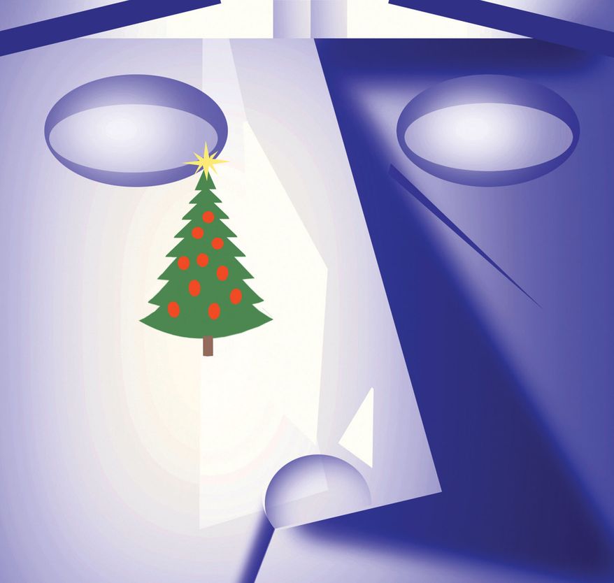 Feeling sad during Christmas season illustration by Alexander Hunter/The Washington Times