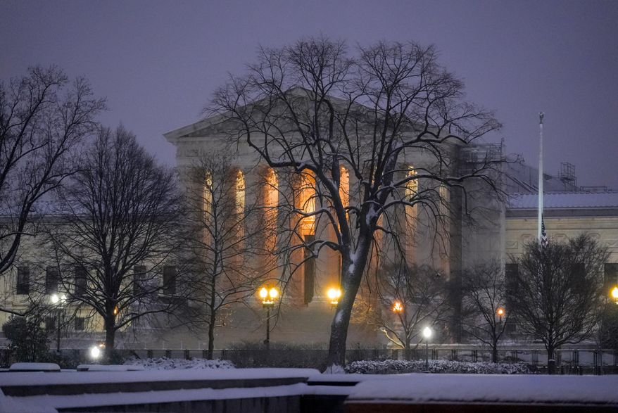 FILE - The Supreme Court is seen on Capitol Hill in Washington on Jan. 6, 2025. (AP Photo/J. Scott Applewhite, File)
