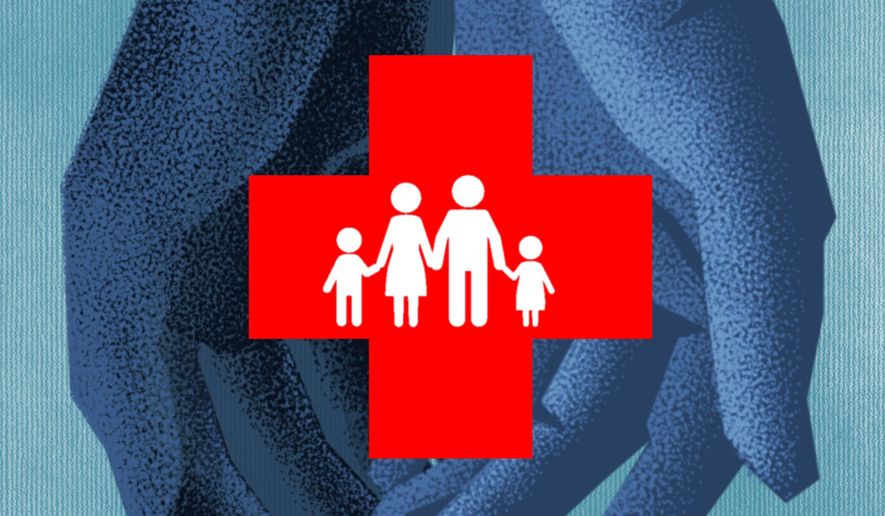Health care financial relief for American families illustration by Linas Garsys / The Washington Times