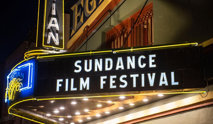 The marquee of the Egyptian Theatre appears during the Sundance Film Festival in Park City, Utah on Jan. 28, 2020. (Photo by Arthur Mola/Invision/AP, File)