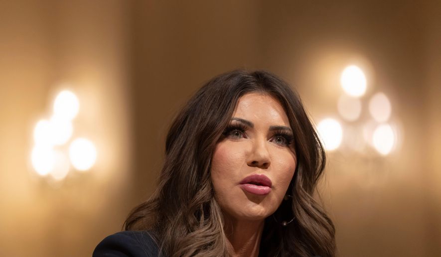 Homeland Security Secretary Kristi Noem appears before the House Committee on Homeland Security on Capitol Hill in Washington, Thursday, Dec. 11, 2025. (AP Photo/Mark Schiefelbein)