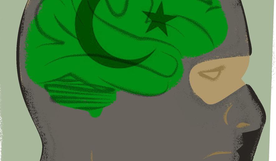 Radical Islamists terrorists and antisemitism illustration by Linas Garsys / The Washington Times