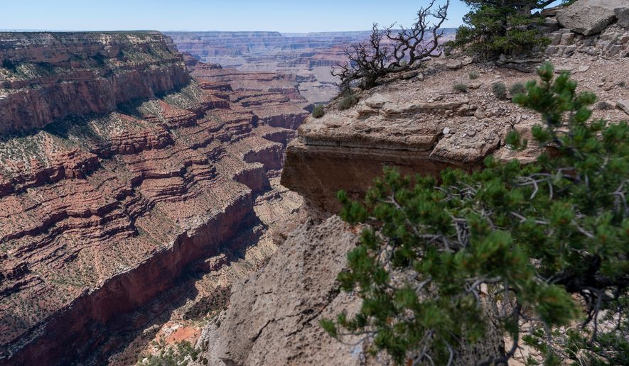 The South Rim of Grand Canyon National Park is seen in Grand Canyon Village, Ariz., Aug. 8, 2023. (AP Photo/Alex Brandon, File)