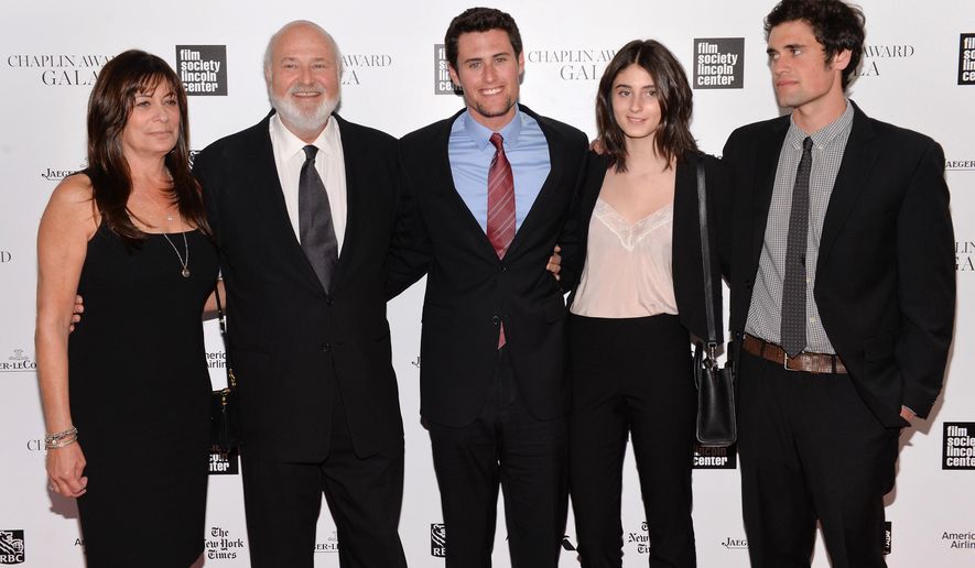 Honoree Rob Reiner, second left, poses with his wife Michele, left, and children Nick, center, Romy, and Jake at the 41st Annual Chaplin Award Gala at Avery Fisher Hall, April 28, 2014, in New York. (Photo by Evan Agostini/Invision/AP, File)