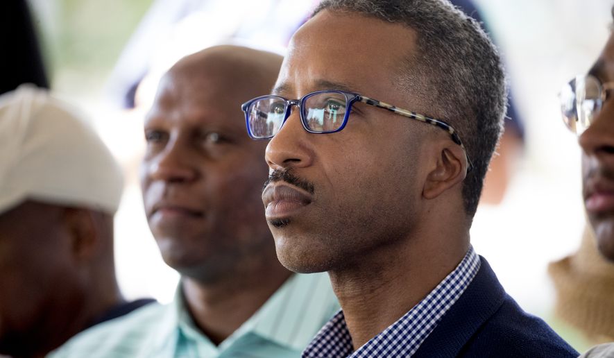 Ward Five Councilmember Kenyan McDuffie on Monday, Aug. 19, 2019, at Langston Golf Course in Washington. (AP Photo/Andrew Harnik)