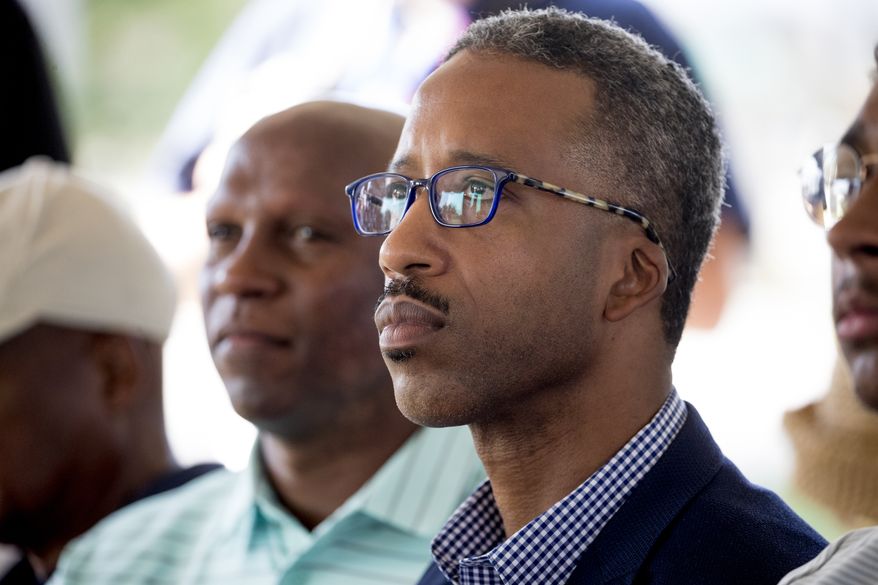 Ward Five Councilmember Kenyan McDuffie on Monday, Aug. 19, 2019, at Langston Golf Course in Washington. (AP Photo/Andrew Harnik)