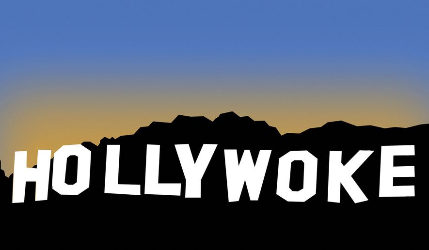 Woke Hollywood illustration by Alexander Hunter/The Washington Times