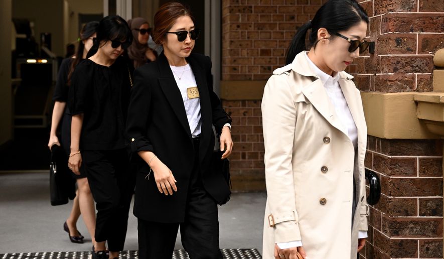 Victim's family and friends leave the New South Wales Supreme Court in Sydney, Tuesday, Dec. 16, 2025. (Dan Himbrechts/AAP Image via AP)
