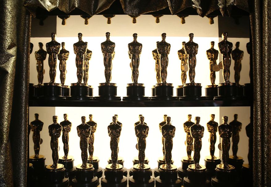 Oscar statuettes appear backstage at the Oscars at the Dolby Theatre in Los Angeles on Feb. 28, 2016. (Photo by Matt Sayles/Invision/AP, File)