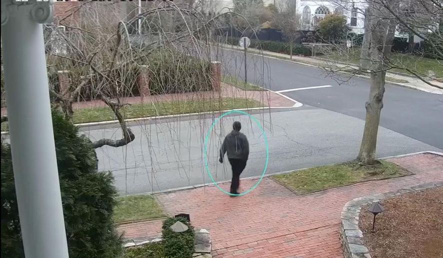 This image taken from video provided by the FBI shows a person of interest in the investigation of the shooting that occurred at Brown University, in Providence, R.I., Saturday, Dec. 13, 2025. (FBI via AP)
