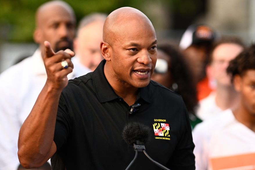 FILE - Maryland Gov. Wes Moore speaks during a news conference, Sept. 5, 2025, in Baltimore. (AP Photo/Nick Wass, File)