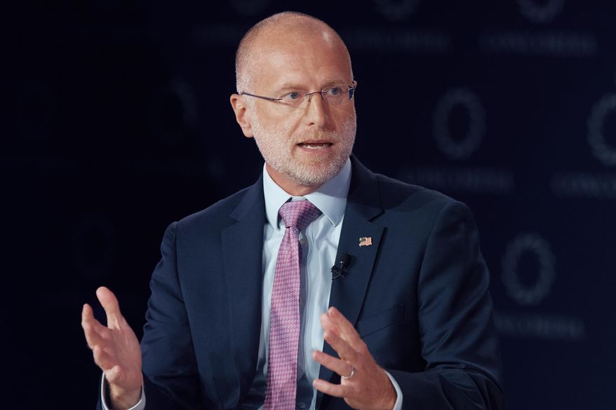 Federal Communications Commission chairman Brendan Carr speaks during the Concordia Annual Summit in New York, Sept. 22, 2025. (AP Photo/Andres Kudacki, File)