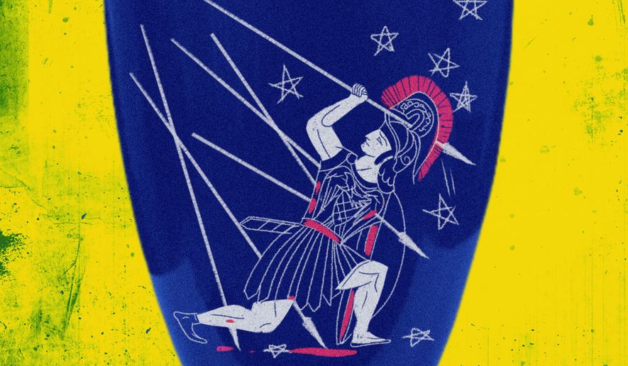 Death of European culture and civilization illustration by Linas Garsys / The Washington Times