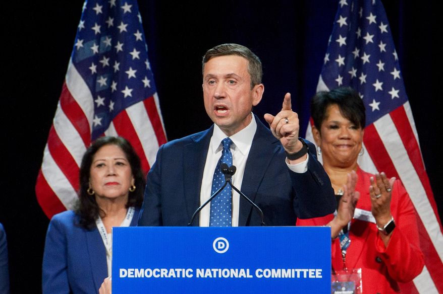 DNC chair candidate Ken Martin speaks at the Democratic National Committee Winter Meeting in National Harbor, Md., on Feb. 1, 2025. (AP Photo/Rod Lamkey Jr.) **FILE**