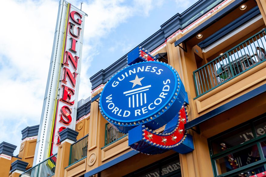 Sign of Guinness World of Records in Niagara Falls, a Museum illustrating various world records with fixed displays, photographs & exhibits. File photo credit: JHVEPhoto via Shutterstock.