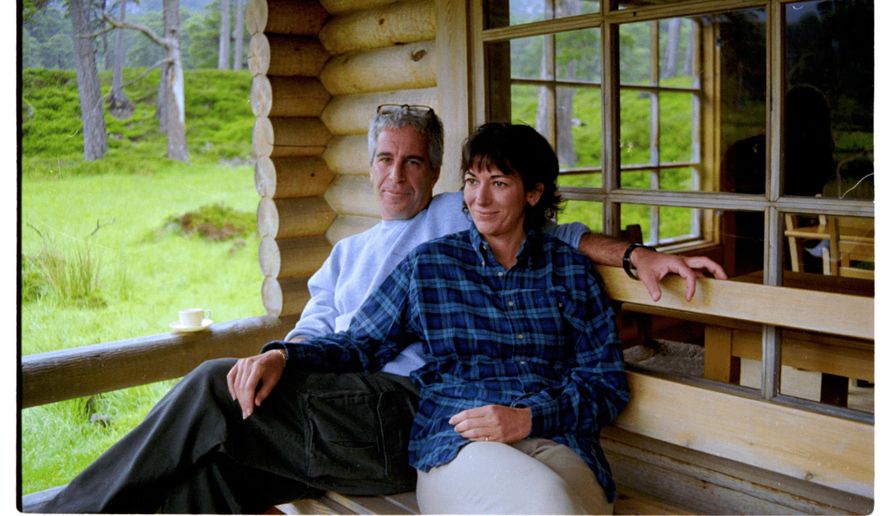 This undated photo released by the U.S. Department of Justice shows Jeffrey Epstein and Ghislaine Maxwell. (U.S. Department of Justice via AP)