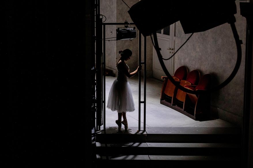 FILE - Lithuanian soprano Asmik Grigorian performs in the opera, "Rusalka," at the Teatro Real in Madrid, Spain, on Thursday, Nov. 12, 2020. (AP Photo/Bernat Armangue, File)