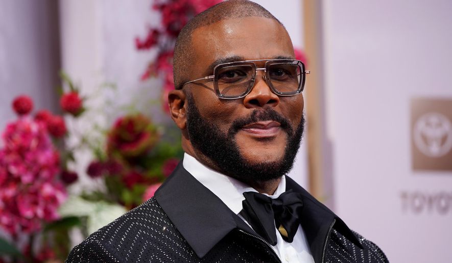 FILE - Tyler Perry arrives at the BET Awards, June 9, 2025, at the Peacock Theater in Los Angeles. (Photo by Jordan Strauss/Invision/AP, File)