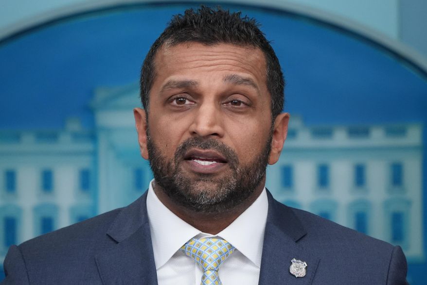 FBI Director Kash Patel White House speaks during a press briefing at the White House, Wednesday, Nov. 12, 2025, in Washington. (AP Photo/Jacquelyn Martin, File)