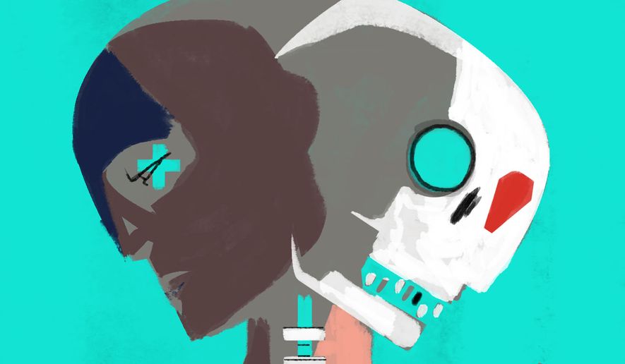 Democrats and legalized suicide (euthanasia) illustration by Linas Garsys / The Washington Times