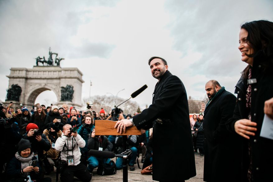 New York City Mayor Zohran Mamdani attends a press conference in the Brooklyn borough of New York on Friday, Jan. 2, 2026. (AP Photo/Eduardo Munoz Alvarez) **FILE**