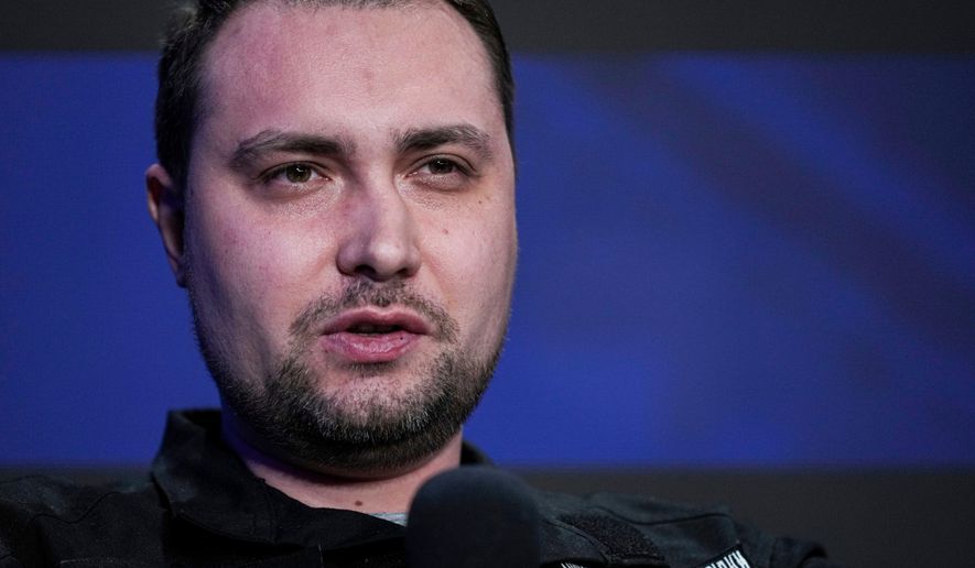 Ukraine's military intelligence chief Maj. Gen. Kyrylo Budanov speaks during press conference in Kyiv, Ukraine, Feb. 23, 2025. (AP Photo/Evgeniy Maloletka, File)