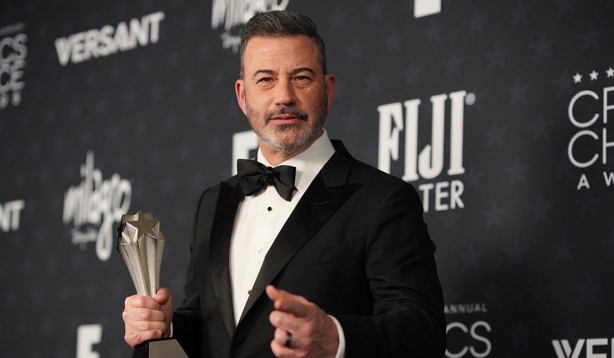 Jimmy Kimmel, winner of the award for best talk show for "Jimmy Kimmel Live!," poses in the press room during the 31st Annual Critics Choice Awards on Sunday, Jan. 4, 2026, at The Barker Hanger in Santa Monica, Calif. (Photo by Jordan Strauss/Invision/AP) ** FILE **