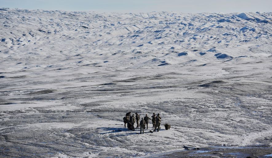 Danish military forces participate in an exercise with hundreds of troops from several European NATO members in Kangerlussuaq, Greenland, Sept. 17, 2025. (AP Photo/Ebrahim Noroozi, File)