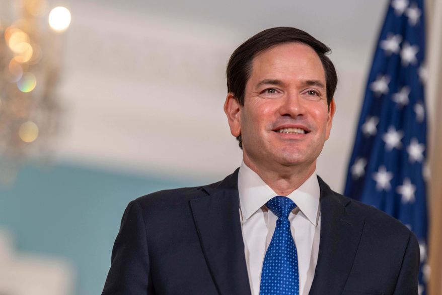 Secretary Marco Rubio meets with Belgian Foreign Minister Maxime Prévot at the State Department, Tuesday, Jan. 6, 2026 in Washington. (AP Phoro/Kevin Wolf)