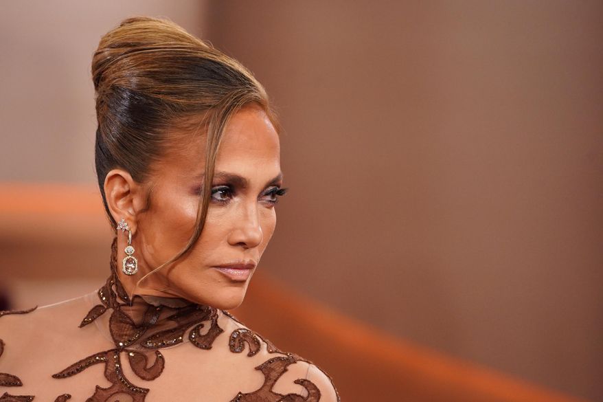 Jennifer Lopez arrives at the 83rd Golden Globes on Sunday, Jan. 11, 2026, at the Beverly Hilton in Beverly Hills, Calif. (Photo by Jordan Strauss/Invision/AP)