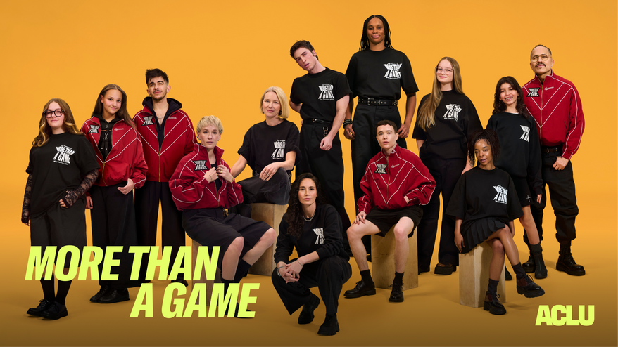 The American Civil Liberties Union released an ad campaign Jan. 12, 2026, entitled More Than A Game, a day before the Supreme Court hears oral argument on state laws barring biological males in female sports. Celebrities and athletes featured in the ad include Megan Rapinoe, Sue Bird, Elliot Page, Brianna Turner and Naomi Watts. (ACLU photo)