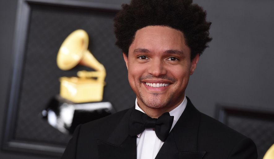 Trevor Noah appears at the 63rd annual Grammy Awards in Los Angeles on March 14, 2021. (Photo by Jordan Strauss/Invision/AP, File)