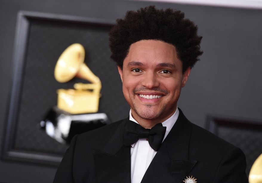 Trevor Noah appears at the 63rd annual Grammy Awards in Los Angeles on March 14, 2021. (Photo by Jordan Strauss/Invision/AP, File)