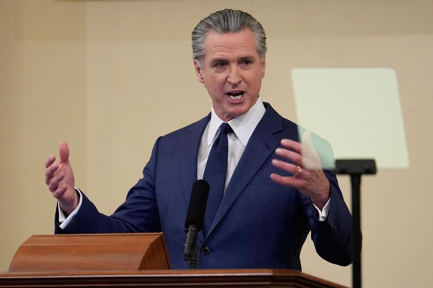 California Gov. Gavin Newsom speaks during his State of the State address Thursday, Jan. 8, 2026, in Sacramento, Calif. (AP Photo/Godofredo A. Vásquez)