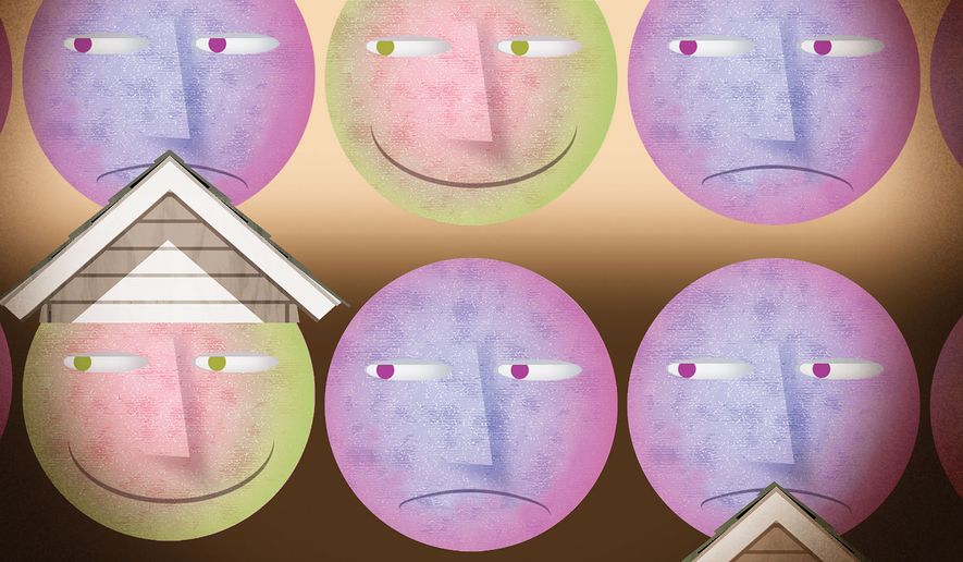 Housing affordability illustration by Alexander Hunter/The Washington Times