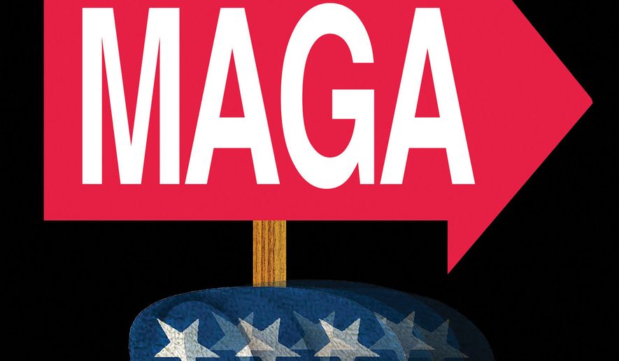 MAGA versus Republican illustration by Alexander Hunter/The Washington Times