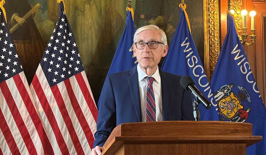 Wisconsin's Democratic Gov. Tony Evers discusses his call on the Republican-controlled Legislature to act on a broad array of his priorities in his final year in office on Monday, Jan. 12, 2026, in Madison, Wis. (AP Photo/Scott Bauer)