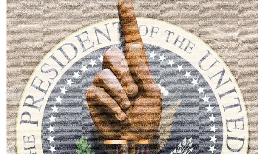 Presidential pardons illustration by Alexander Hunter/The Washington Times