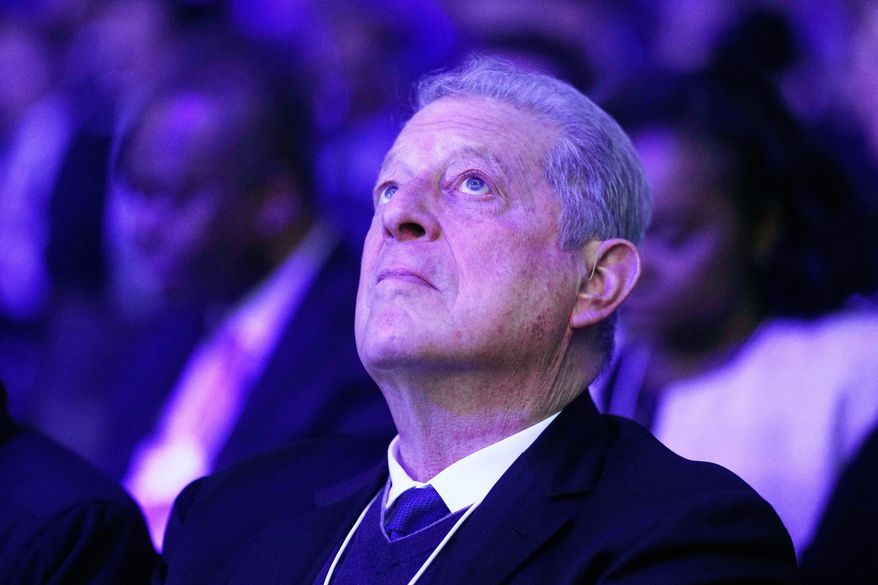 Former US Vize-President Al Gore is pictured during of the Annual Meeting of the World Economic Forum in Davos, Switzerland, Tuesday, Jan. 20, 2026. (AP Photo/Markus Schreiber)