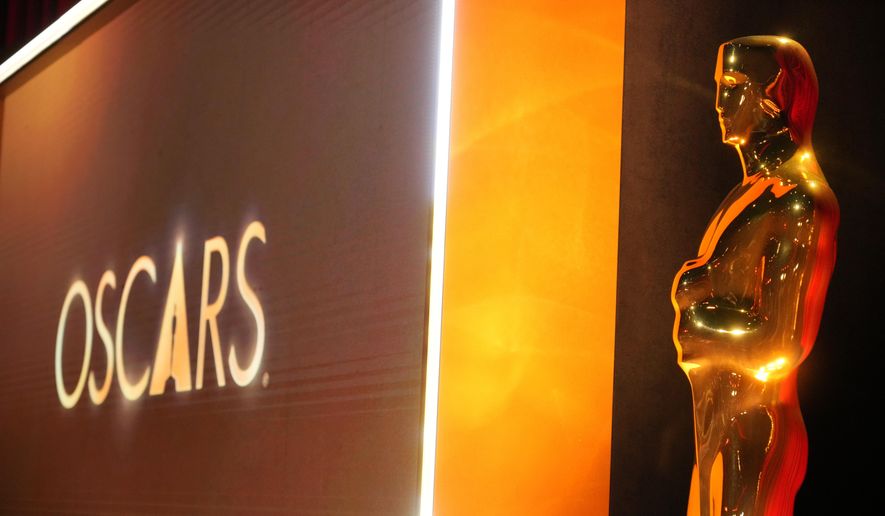 A replica of an Academy Awards statuette is pictured prior to the 98th Oscars nominations announcement on Thursday, Jan. 22, 2026, at the Samuel Goldwyn Theater in Beverly Hills, Calif. (Photo by Jordan Strauss/Invision/AP)