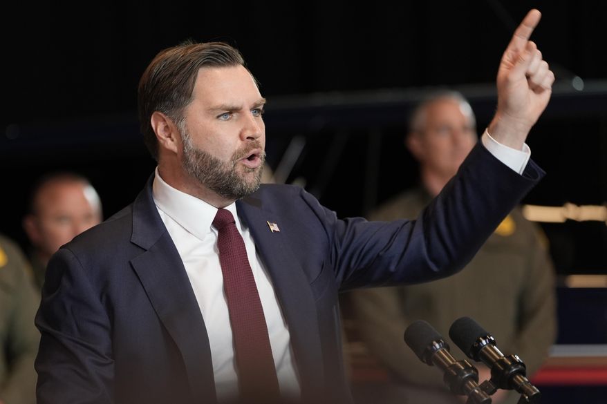 Vice President J.D. Vance speaks during a news conference on Thursday, Jan. 22, 2026, in Minneapolis. (AP Photo/Angelina Katsanis)