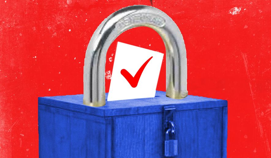 Election integrity illustration by Linas Garsys / The Washington Times