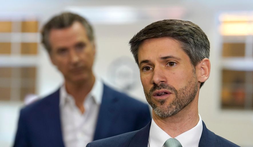 San Jose Mayor Matt Mahan speaks in Sacramento, Calif., March 16, 2023. (AP Photo/Rich Pedroncelli, File)