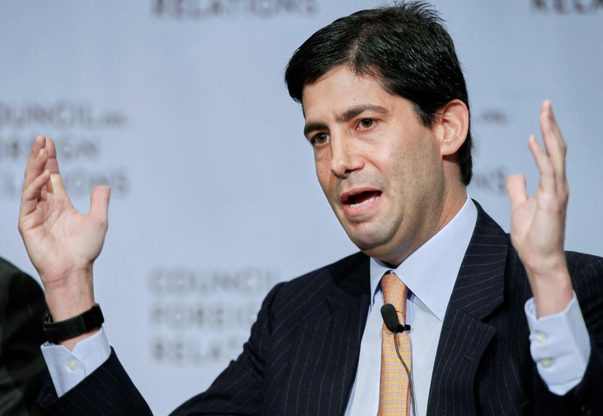 Kevin Warsh, visiting fellow at the Hoover Institution, speaks at the Council on Foreign Relations in a panel discussion on "Central Banking in an Age of Improvisation," Nov. 28, 2011 in New York. (AP Photo/Mark Lennihan, File)