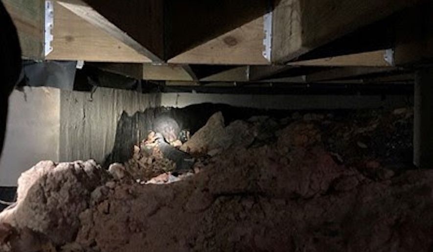 While not the ideal spot (according to the homeowner), bears can even make their winter den under porches or unsecured crawl spaces! Photo credit: Virginia Department of Wildlife Resources